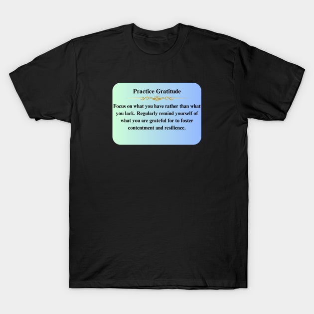 Gratitude  Thoughts for the Day T-Shirt by Spacetrap